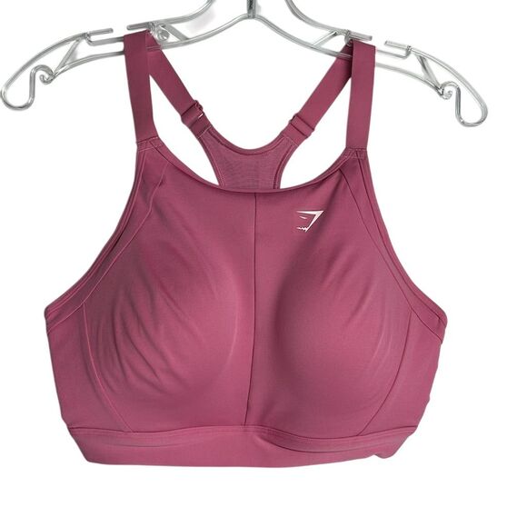 Gymshark Women's High Support Sports Bra Pink Size DQ Racerback Activewear - Picture 1 of 13